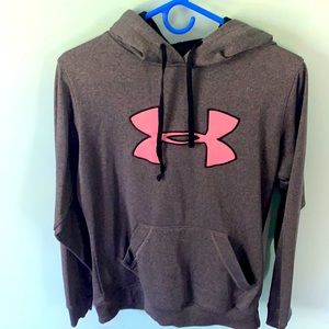 Grey and pink hoodie. Under Armour. Size M.